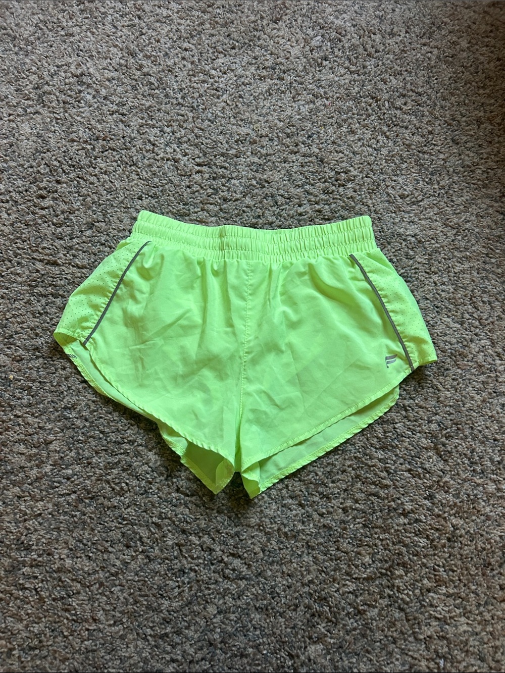 Fabletics Neon Yellow Women's Athletic Running Shorts
